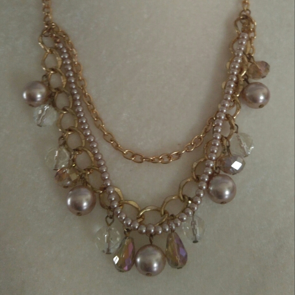 Necklace Chunky Beads and Gold